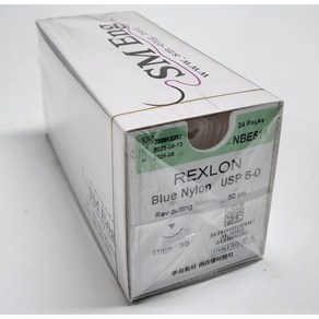 SM ENG Blue Nylon 봉합사 5-0 11mm Rev. cutting NBE511, 1개