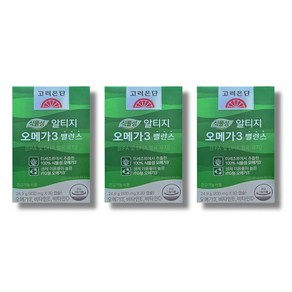 고려은단 식물성 알티지 오메가3 밸런스 830mg 30캡슐 3박스, 건강플러스 고려은단 식물성 알티지 오메가3 밸런스 83, 3개, 30정