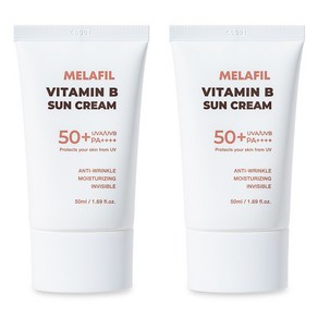 멜라필 비타민B 선크림 눈시림없는 유분기없는 촉촉한 선블럭 50g SPF50+ PA++++, 1+1, 50ml, 1개