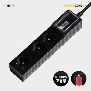 웨이브 자동소화 고용량 멀티탭 과부하차단 3구 50cm 1.5m 3m 5m 7m, 1개