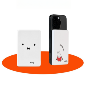 무브스피드 x Miffy 5000mAh 맥세이프 보조배터리 미피 콜라보 2세대, 미피 Txxx Me