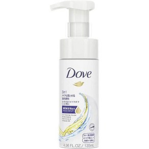 유니레버 Dove (도브) 3in1 메이크업도 지울 수 있는 거품 클렌저 본체 135mL [세안폼], 단일, 1개