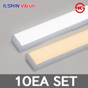 비츠온 LED 주차장등 다용도 일자등 LED형광등 60W 1200mm, 10개, 주광색