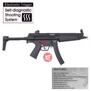 [P0000GEB] ICS CES-P S3 Retractable Stock (MP5A5 Full Metal AEG) 하비라이프 서바이벌 전동건