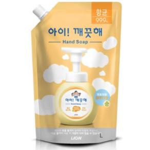 아이깨끗해 항균 폼 핸드솝 순 파우더향 리필, 600ml, 6개