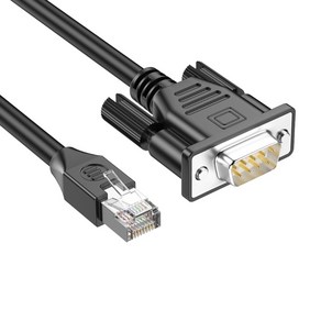 제어 케이블 RJ45 ~ DB9 RS232 네트워킹 관리를위한 직렬 포트 코드 와이어, 1.5m, DB9 남성 머리