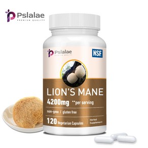 Pslalae 사자갈기버섯 4200mg 흑후추추출물 20mg 소화촉진 면역력 증가 60/120캡슐