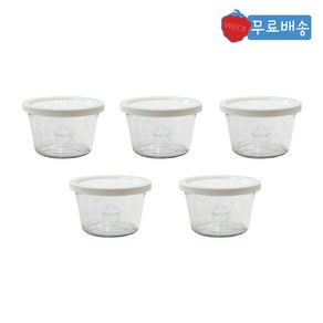 [WECK] 370ml (No741) 유리병+PE뚜껑 5개