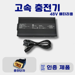 48V 배터리용 고속 충전기 (54.6V 6A) KC인증 충전기, 1개