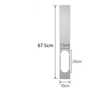 창문형 에어컨 배풍관 가림막 칸막이 배기 틈새 바람막이 플레이트, 구멍 포함67.5cm 나사 1세트, 1개