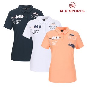 엠유스포츠 여성 그래픽 포인트 반팔 티셔츠 MU22322TS06