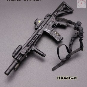 밀리터리 피첸 기관총 루즈 6종 모음 MINITIMES HK416 12인치 웨폰 생일선물 소장용 피규어, 단일사이즈, HK416 D, 1개