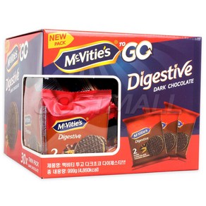 MCVITIES 맥비티 다이제스티브 TO GO 33.3g x 30개 다이제스트 코스트코, 3.3g, 1개