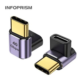 INFOPRISM / C타입 USB 4.0 90도 각도 변환 OTG 마그네틱 꺾임 젠더 (L형) IA-927, 일반형, 1개