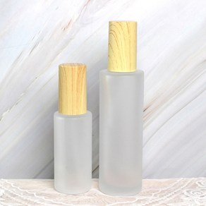 우드무늬 캡 반투명 유리 스프레이 용기, 50ml, 1개