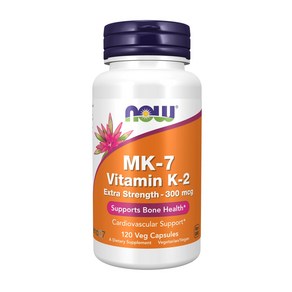 ﻿NOW MK-7 Vitamin K-2 300 mcg 120캡슐, 120정, 1개