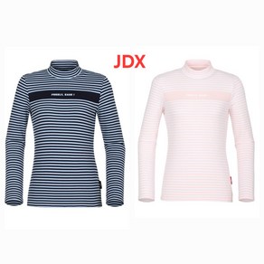 제이디엑스 JDX 여성골프 배색 스트라이프 하이넥 티셔츠 X2TLW5441 654653