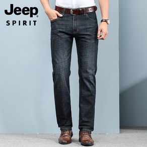 JEEP SPIRIT 지프 스피릿 청바지 남성 패션 여름 가을 통기성 스타일 슬림 핏 바지 스트레이트 팬츠 캐주얼 남자 청바지 89003