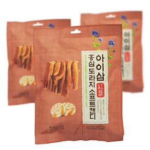 [5개묶음배송] 아이삼 홍삼 도라지 캔디 소프트사탕 100g 행복한삼, 5개