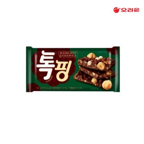 오리온 톡핑 헤이즐넛 앤 그래놀라 초콜릿, 43g, 8개