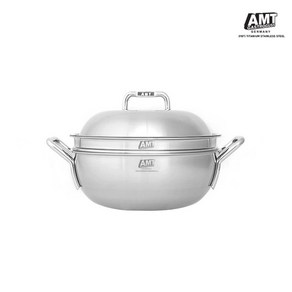 AMT 316TI 파티웍 24cm 통5중 텅스텐 전골냄비 양수냄비 찜기 샤프, 기본, 1cm, 1개