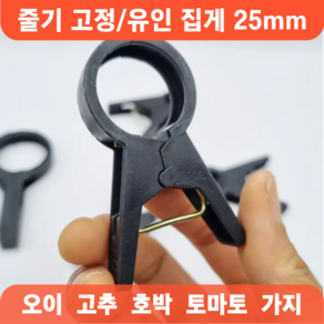 오이집게 25mm 고추 호박 가지 유인 집게 농사용 비닐하우스, 50개