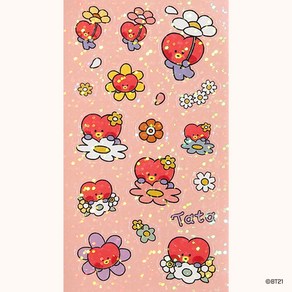 BT21 홀로그램 스티커 [해피플라워]- 타타(TATA), 타타, 타타