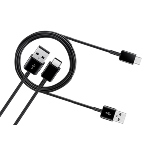 [1+1] 삼성 정품 USB-C타입 최대 25W 고속 충전 데이터 통신케이블 스마트폰 갤럭시 태블릿, 2개입, 블랙, 1m