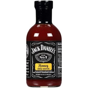 Jack Daniel's Old No. 7 허니 BBQ 소스 - 정품 소형 배치 방부제 없음 572.8g(19.5온스), 1개