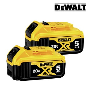 디월트 20V MAX 5.0Ah 리튬이온 배터리 DCB184, 2개