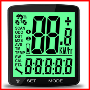 CICLIS 마커 무선 속도계 대화면, 1개