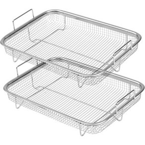 오븐용 HE5H 스테인리스 스틸 에어 프라이어 바구니 비스틱 메쉬 베이킹 및 로스팅을 위한 다용도 요리 도