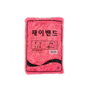 하나제이 고급칼라밴드 1kg 60 x 1.3 mm 제이밴드, 1개, 분홍(핑크)