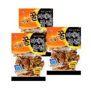 별미 꿀꽈배기블랙(흑당) (330g) 한입꽈배기 한입과자 미니꽈배기, 3개, 330g