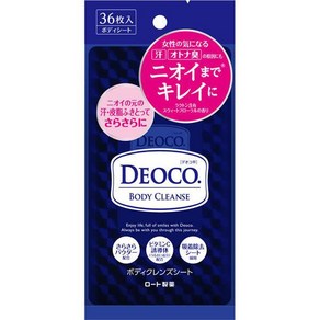 DEOCO 데오코 데오드란트 바디 클린져 시트 제한제 36매입 바디시트, 단일, 1개