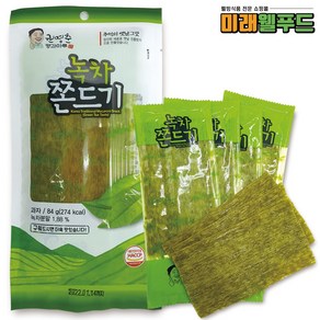 [미래웰푸드] 한진식품 녹차 쫀드기 84g/옛날 추억의 과자 간식 군것질 HACCP