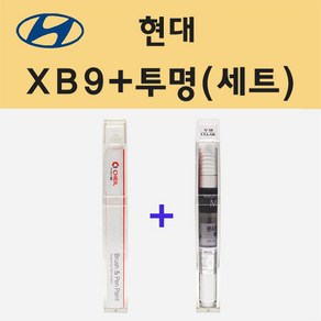 현대 XB9 바이오필릭블루펄 주문 붓펜 페인트 + 모비스 투명붓펜 8ml, 1개