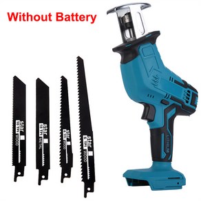 직소 무선 왕복톱 조절 가능한 속도 Makita 18v 배터리에 적합한 전기 톱 목재 금속 파이프 절단 전동 공구, 1개