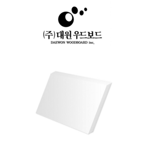 대원우드보드 백색원단보드 600 x 900 mm, 10mm, 5개