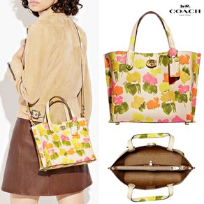 코치 오리지날 윌로우 토트 24 플로랄 CC389 Willow Tote 24 With Floal