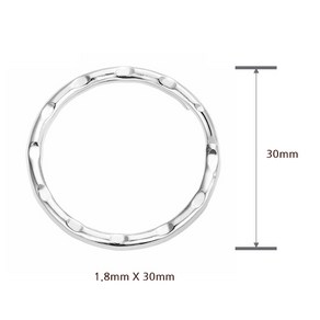 연결링 (물결형 열쇠고리링 3호) 30mm 원형링 오링 키링 키홀더 연결고리 팬던트 악세사리, 1개