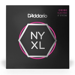 Daddaio NYXL0980 8현 일렉기타줄 009-080 elec sting, 단품, 1개, 단품