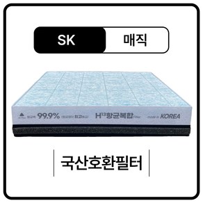 SK ACP110 ACP-110IZDKWH 공기청정기 필터 호환, H13등급 헤파필터+탈취필터 복합형, 1개