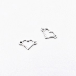 11074 써지컬 펜던트 양고리 라운드 하트 14.5x8.3mm (1개), 1개