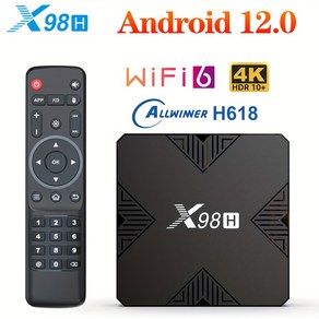 스마트 TV 박스 X98H Allwinner H618 쿼드 코어 안드로이드 12.0 4GB 32GB Wifi6 4K 미디어 플레이어 스마트 셋톱 박스 2GB 16GB