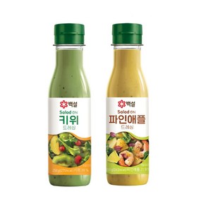 [백설]CJ제일제당 과일 다이어트 드레싱 키위+파인에플 250G 샐러드 드레싱 (아이스박스+아이스팩) 새콤달콤드레싱