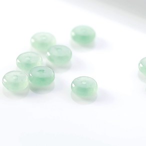 가배리본 천연옥 원형 비즈 6x2.5mm 원석 팔찌구슬 원형구슬