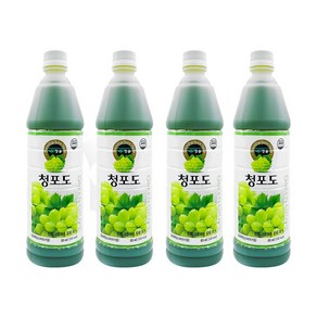 (메카몰) 청솔 청포도 원액, 4개, 835ml