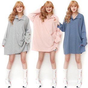 통통마녀 ] 데일리 카라 긴팔티 6 컬러 4XL ( 남여공용 ) 오버사이즈