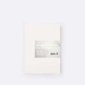 PapePhant 하이퀄리티 용지 많이 두꺼운 러프그로스지(Rough Gloss pape)(랑데뷰), 내츄럴 310g A5 50매